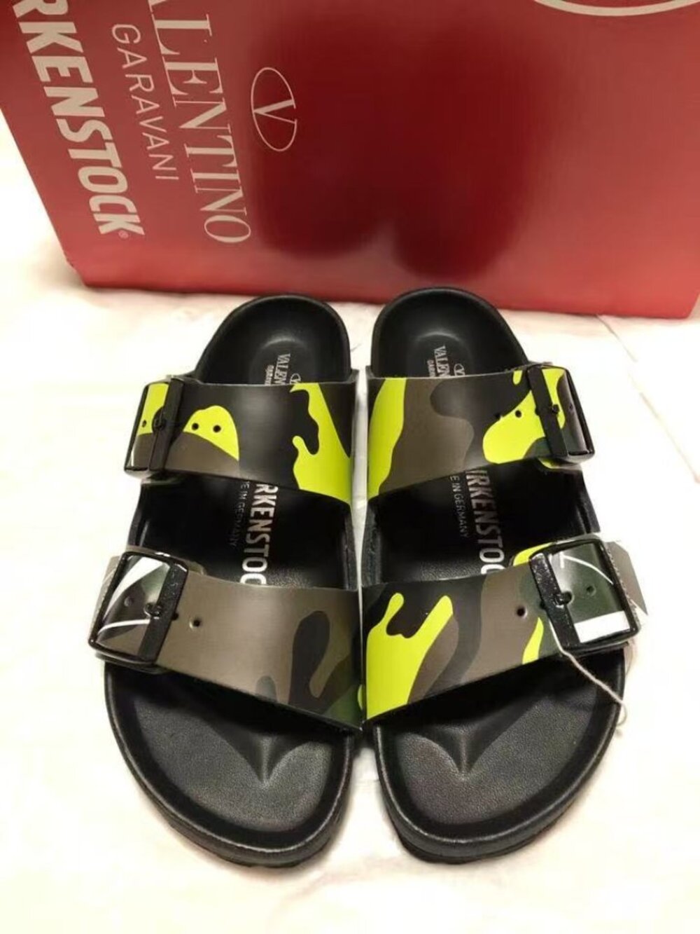 New Valentino Birkenstock women pool slide sandal 35